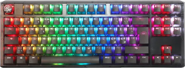 Ducky One 3 - Aura Black Nordic - TKL - Kailh Box Jellyfish Switch Y - RGB - ND - Gaming Tastatur - Nordisk - Sort